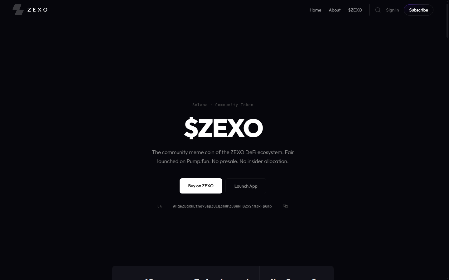 ZEXO token staking and governance